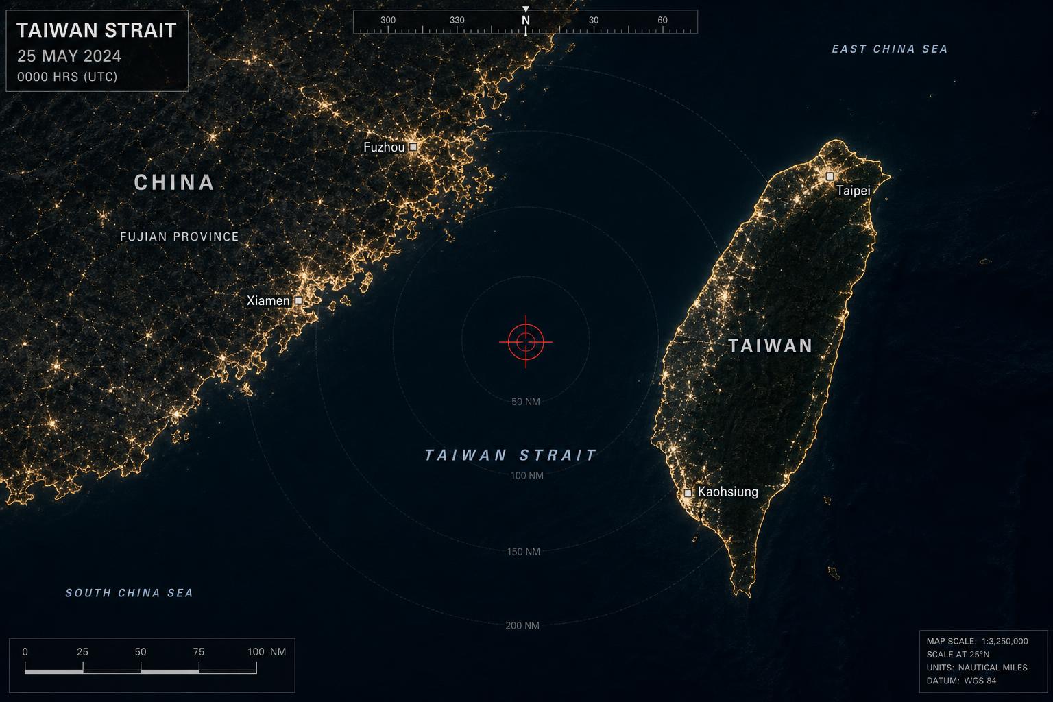 Taiwan Blockade Theater Map